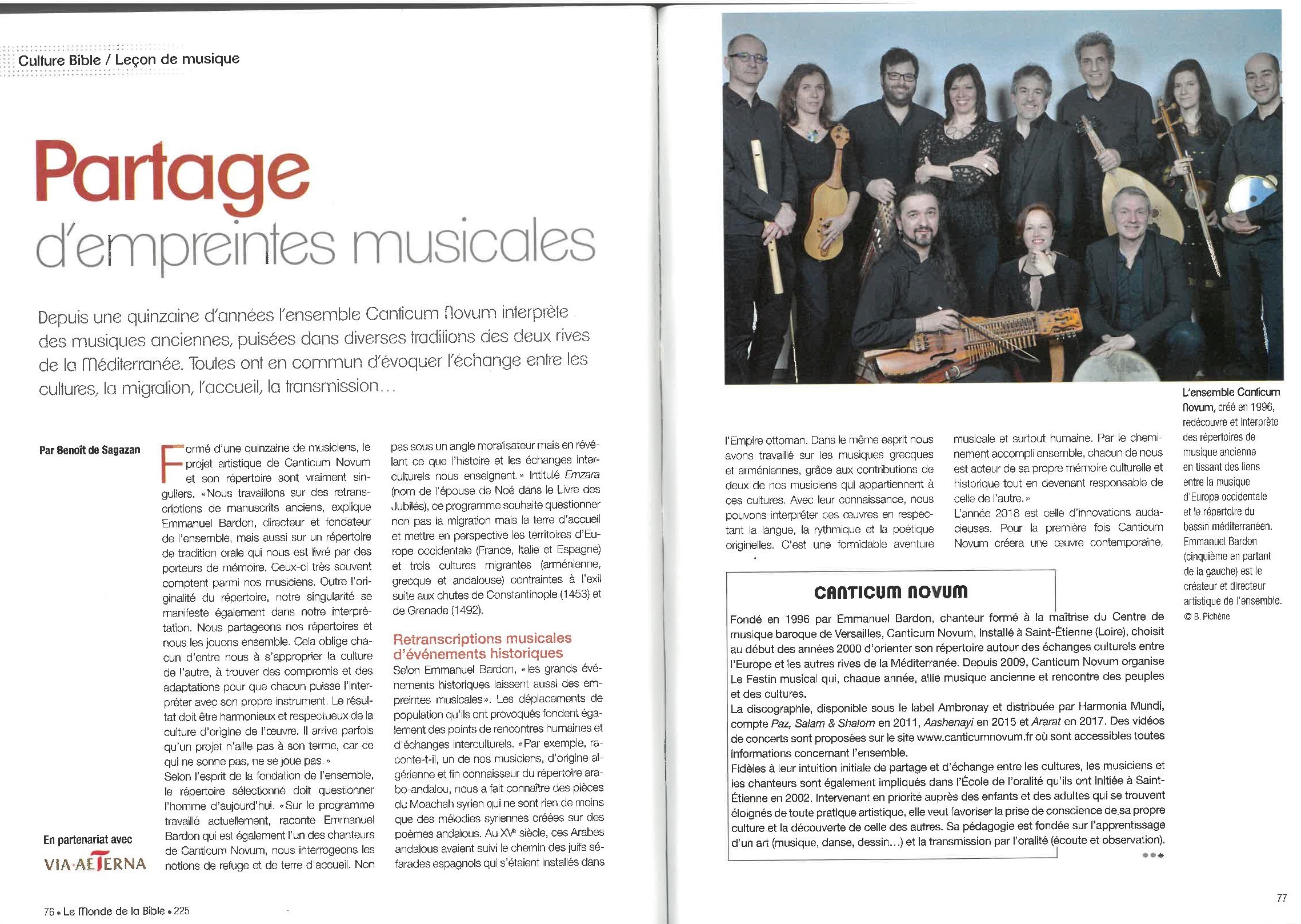 Nouvel article dans Culture Bible !